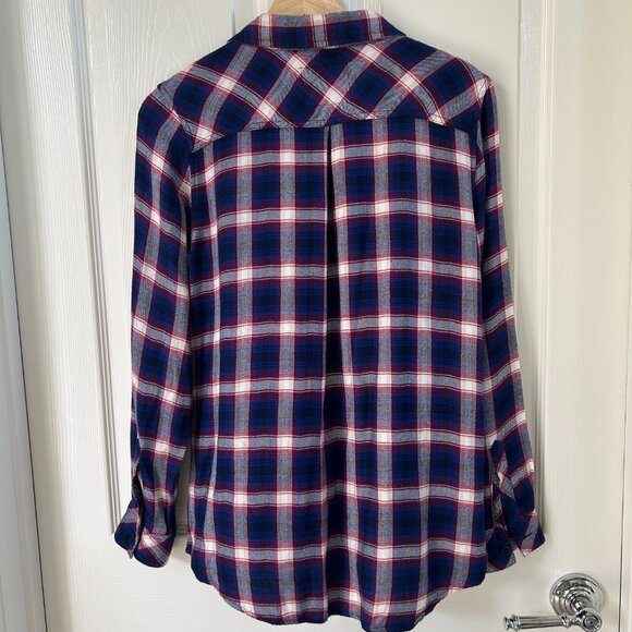 Rails Shirt Hunter Plaid Blue Red White Button up Flannel Tom SZM Long Sleeve - Picture 4 of 9